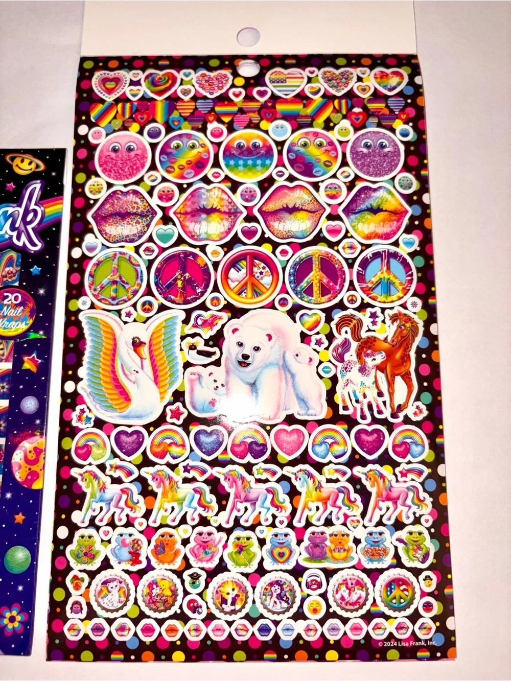 3 PC Lisa Frank Lot: Satin Pillowcase, Zoomer&Zorbut Nail Wraps, & Sticker